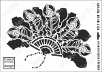Schablone-Stencil A3 255-5123 Pfauenfeder Fächer